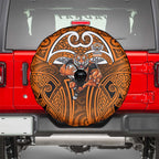 Wests Tigers Rugby Spare Tire Cover Polynesian Tribal Tiger Warrior Orange Black Pattern