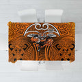 Wests Tigers Rugby Tablecloth Polynesian Tribal Tiger Warrior Orange Black Pattern