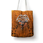 Wests Tigers Rugby Tote Bag Polynesian Tribal Tiger Warrior Orange Black Pattern