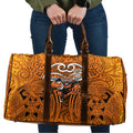 Wests Tigers Rugby Travel Bag Polynesian Tribal Tiger Warrior Orange Black Pattern