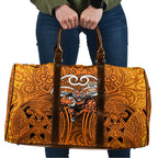 Wests Tigers Rugby Travel Bag Polynesian Tribal Tiger Warrior Orange Black Pattern