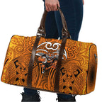 Wests Tigers Rugby Travel Bag Polynesian Tribal Tiger Warrior Orange Black Pattern