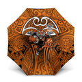 Wests Tigers Rugby Umbrella Polynesian Tribal Tiger Warrior Orange Black Pattern
