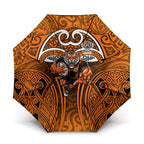 Wests Tigers Rugby Umbrella Polynesian Tribal Tiger Warrior Orange Black Pattern