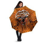 Wests Tigers Rugby Umbrella Polynesian Tribal Tiger Warrior Orange Black Pattern