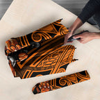 Wests Tigers Rugby Umbrella Polynesian Tribal Tiger Warrior Orange Black Pattern