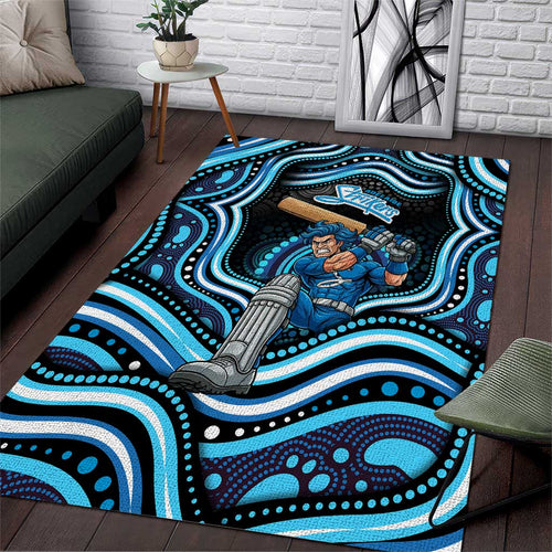Adelaide Strikers Cricket Area Rug Australian Cricket Mascot - Modern Indigenous Style