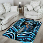 Adelaide Strikers Cricket Area Rug Australian Cricket Mascot - Modern Indigenous Style