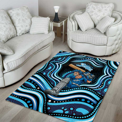 Adelaide Strikers Cricket Area Rug Australian Cricket Mascot - Modern Indigenous Style