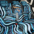 Adelaide Strikers Cricket Back Car Seat Cover Australian Cricket Mascot - Modern Indigenous Style