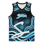 Adelaide Strikers Cricket Basketball Jersey Australian Cricket Mascot - Modern Indigenous Style