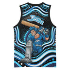 Adelaide Strikers Cricket Basketball Jersey Australian Cricket Mascot - Modern Indigenous Style