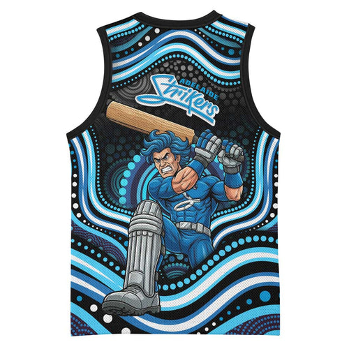 Adelaide Strikers Cricket Basketball Jersey Australian Cricket Mascot - Modern Indigenous Style