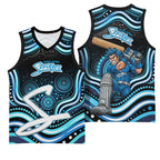 Adelaide Strikers Cricket Basketball Jersey Australian Cricket Mascot - Modern Indigenous Style