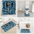 Adelaide Strikers Cricket Bathroom Set Australian Cricket Mascot - Modern Indigenous Style