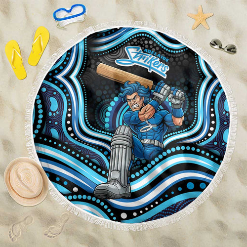 Adelaide Strikers Cricket Beach Blanket Australian Cricket Mascot - Modern Indigenous Style