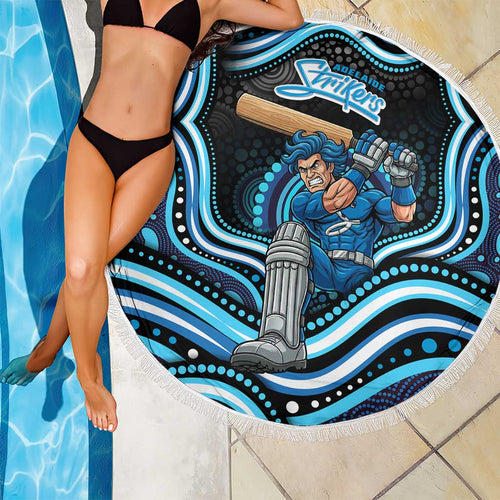 Adelaide Strikers Cricket Beach Blanket Australian Cricket Mascot - Modern Indigenous Style