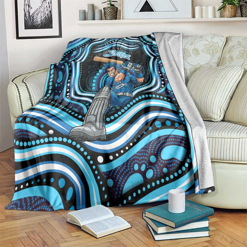 Adelaide Strikers Cricket Blanket Australian Cricket Mascot - Modern Indigenous Style