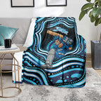 Adelaide Strikers Cricket Blanket Australian Cricket Mascot - Modern Indigenous Style