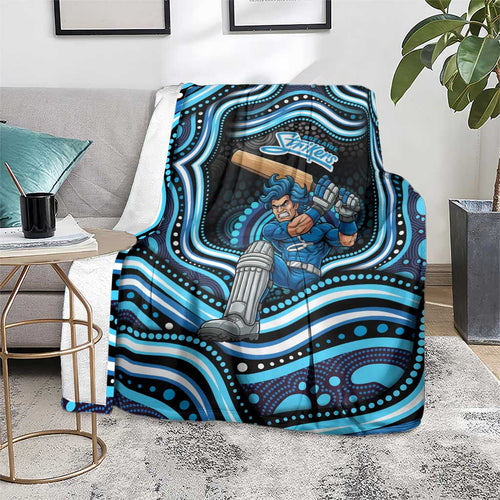 Adelaide Strikers Cricket Blanket Australian Cricket Mascot - Modern Indigenous Style