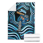 Adelaide Strikers Cricket Blanket Australian Cricket Mascot - Modern Indigenous Style