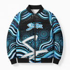 Adelaide Strikers Cricket Bomber Puffer Jacket Australian Cricket Mascot - Modern Indigenous Style