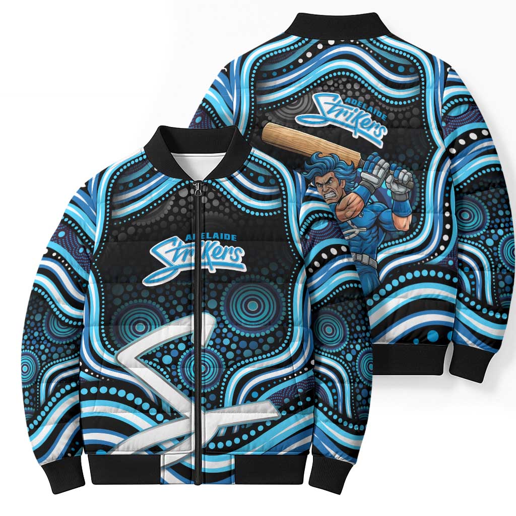 Adelaide Strikers Cricket Bomber Puffer Jacket Australian Cricket Mascot - Modern Indigenous Style
