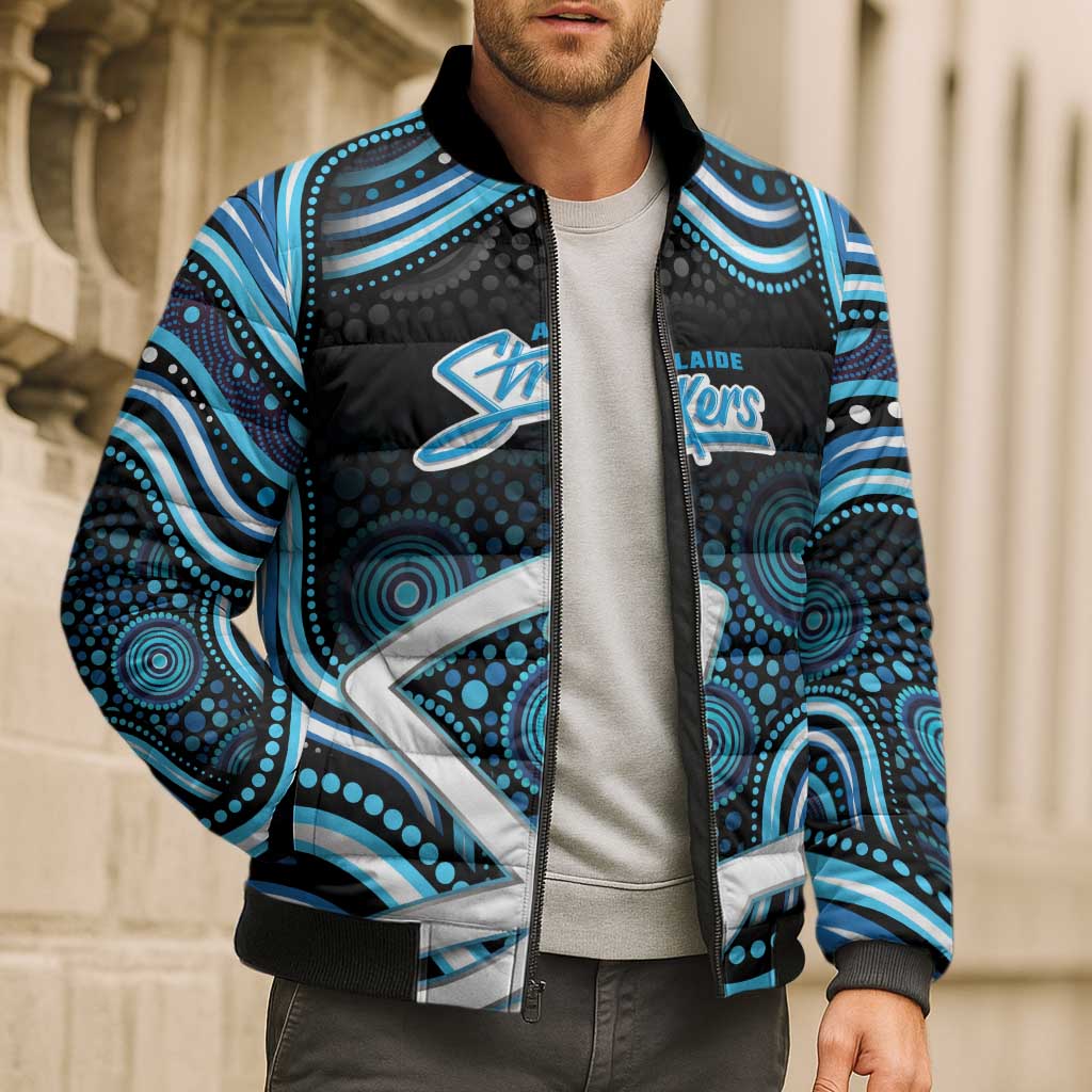 Adelaide Strikers Cricket Bomber Puffer Jacket Australian Cricket Mascot - Modern Indigenous Style
