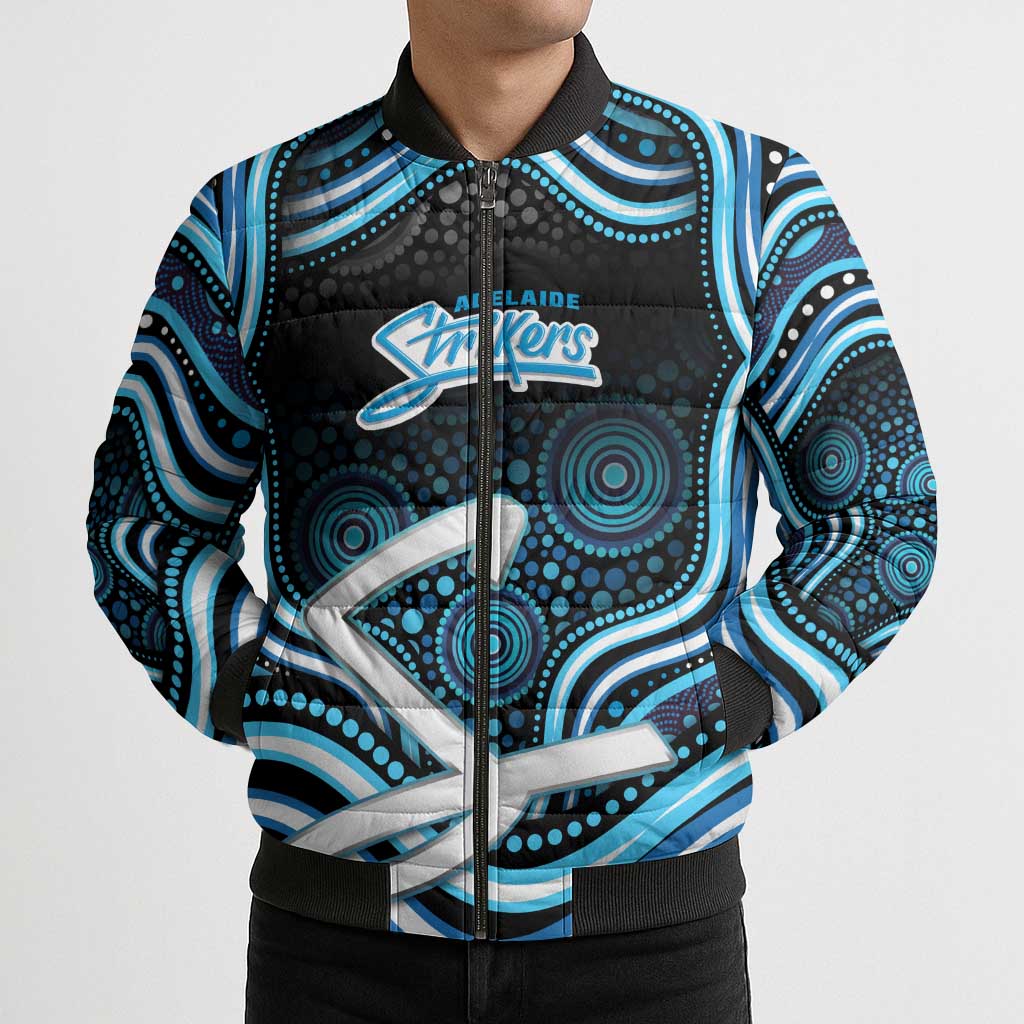 Adelaide Strikers Cricket Bomber Puffer Jacket Australian Cricket Mascot - Modern Indigenous Style