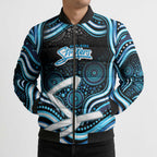 Adelaide Strikers Cricket Bomber Puffer Jacket Australian Cricket Mascot - Modern Indigenous Style