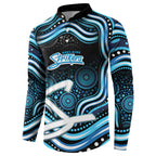 Adelaide Strikers Cricket Button Sweatshirt Australian Cricket Mascot - Modern Indigenous Style