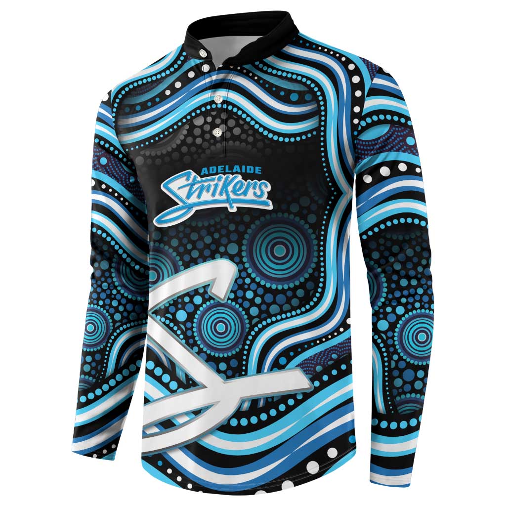 Adelaide Strikers Cricket Button Sweatshirt Australian Cricket Mascot - Modern Indigenous Style