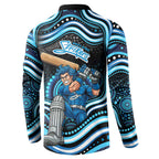 Adelaide Strikers Cricket Button Sweatshirt Australian Cricket Mascot - Modern Indigenous Style