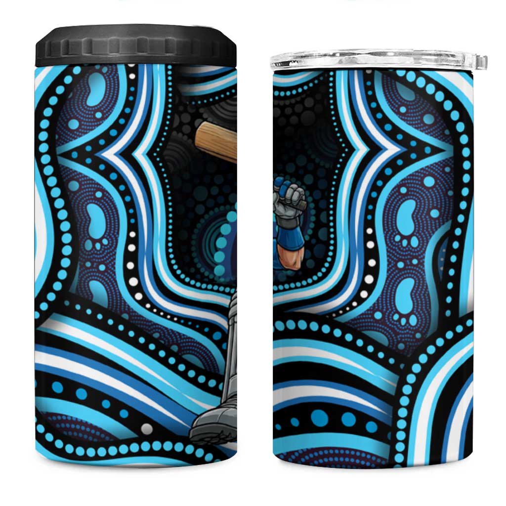Adelaide Strikers Cricket 4 in 1 Can Cooler Tumbler Australian Cricket Mascot - Modern Indigenous Style