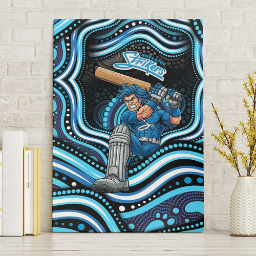 Adelaide Strikers Cricket Canvas Wall Art Australian Cricket Mascot - Modern Indigenous Style