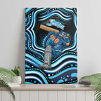 Adelaide Strikers Cricket Canvas Wall Art Australian Cricket Mascot - Modern Indigenous Style
