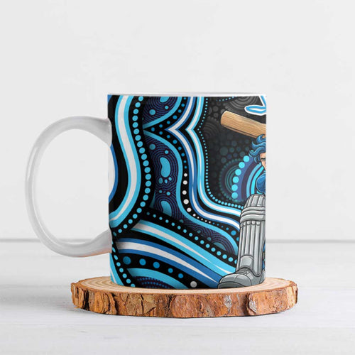 Adelaide Strikers Cricket Ceramic Mug Australian Cricket Mascot - Modern Indigenous Style
