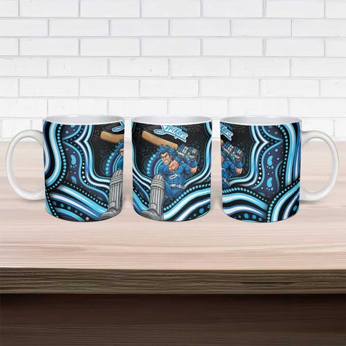 Adelaide Strikers Cricket Ceramic Mug Australian Cricket Mascot - Modern Indigenous Style