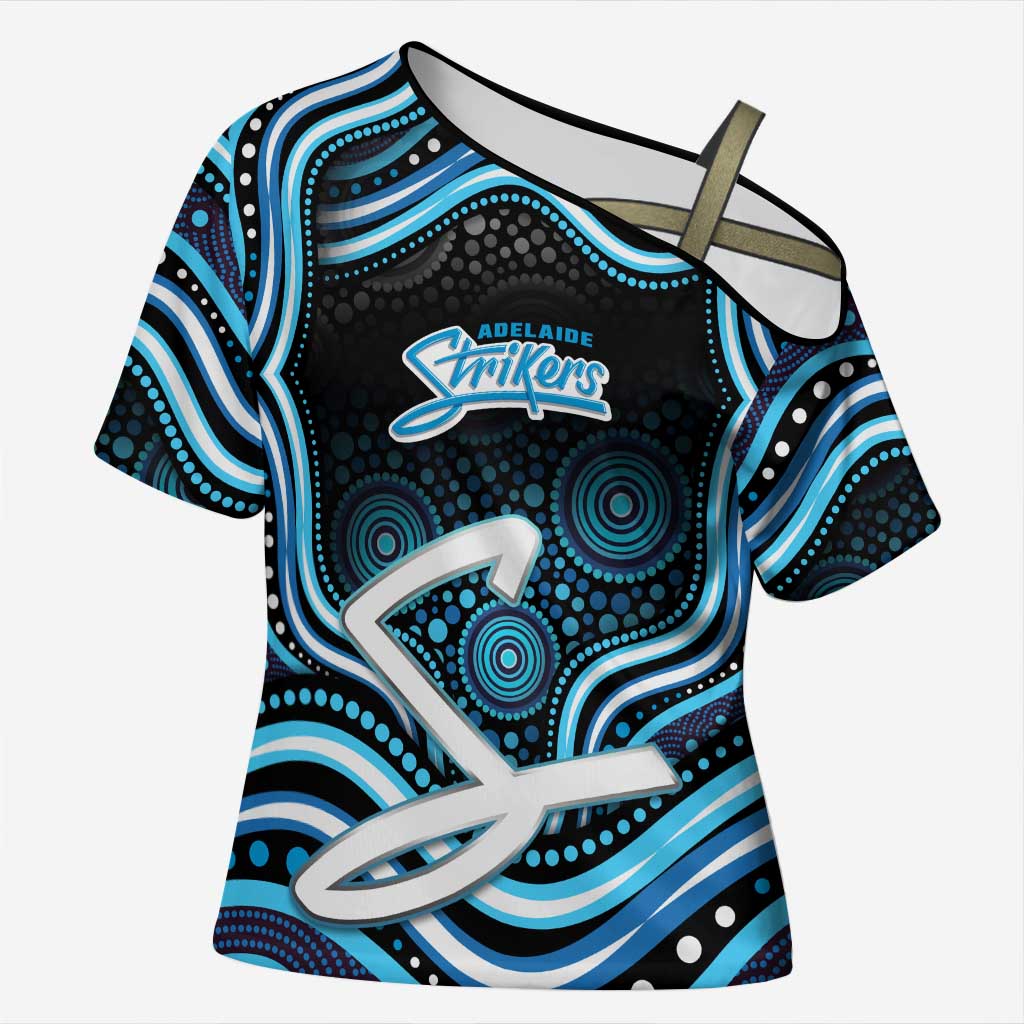 Adelaide Strikers Cricket Cross Shoulder Shirt Australian Cricket Mascot - Modern Indigenous Style