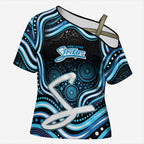 Adelaide Strikers Cricket Cross Shoulder Shirt Australian Cricket Mascot - Modern Indigenous Style