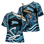Adelaide Strikers Cricket Cross Shoulder Shirt Australian Cricket Mascot - Modern Indigenous Style