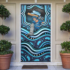 Adelaide Strikers Cricket Door Cover Australian Cricket Mascot - Modern Indigenous Style