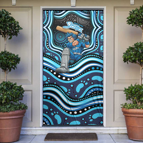 Adelaide Strikers Cricket Door Cover Australian Cricket Mascot - Modern Indigenous Style