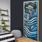 Adelaide Strikers Cricket Door Cover Australian Cricket Mascot - Modern Indigenous Style