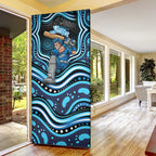 Adelaide Strikers Cricket Door Cover Australian Cricket Mascot - Modern Indigenous Style