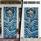 Adelaide Strikers Cricket Door Cover Australian Cricket Mascot - Modern Indigenous Style