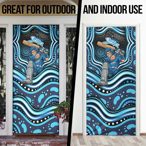Adelaide Strikers Cricket Door Cover Australian Cricket Mascot - Modern Indigenous Style