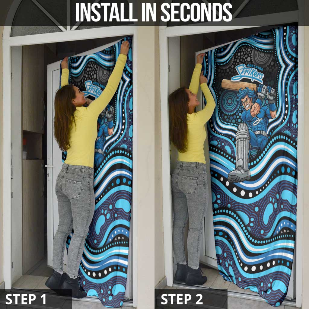 Adelaide Strikers Cricket Door Cover Australian Cricket Mascot - Modern Indigenous Style