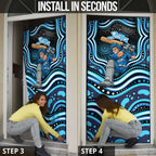 Adelaide Strikers Cricket Door Cover Australian Cricket Mascot - Modern Indigenous Style