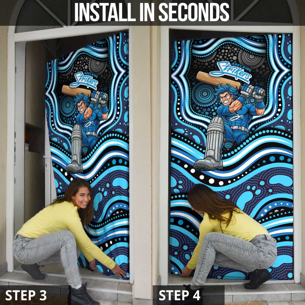 Adelaide Strikers Cricket Door Cover Australian Cricket Mascot - Modern Indigenous Style